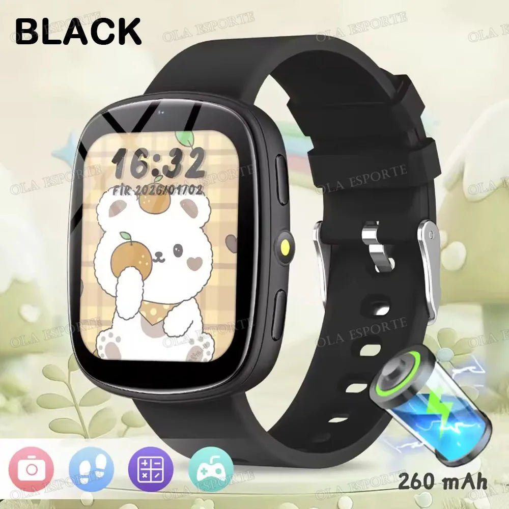 Kids Games Smartwatch 1.83''HD Screen Camera Interesting Games Sleep Monitoring Alarm Clock Calculator Children Watch Gifts HW12