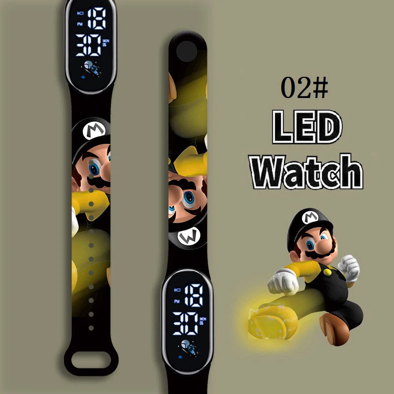 Kids LED Watch Touch Control Digital Watch Silicone Strap Waterproof Sport Wristwatch for Boys Girls Children Birthday Gift