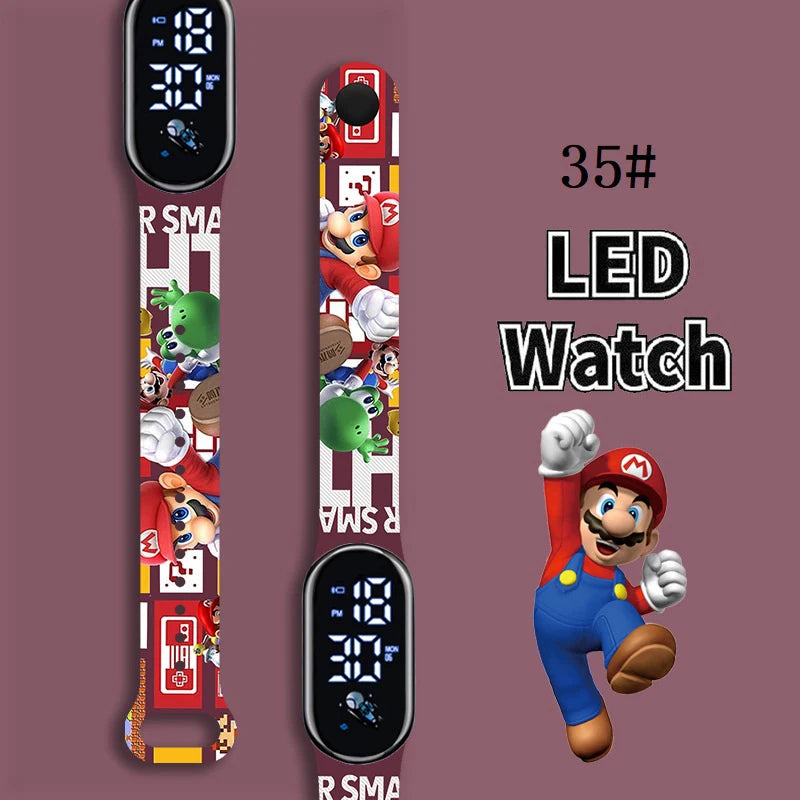 Kids LED Watch Touch Control Digital Watch Silicone Strap Waterproof Sport Wristwatch for Boys Girls Children Birthday Gift