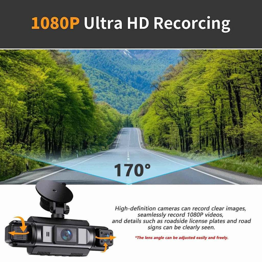 4 Channel 360° WiFi Dash Cam – Front, Rear, Left & Right Night Vision | AKT TECH
