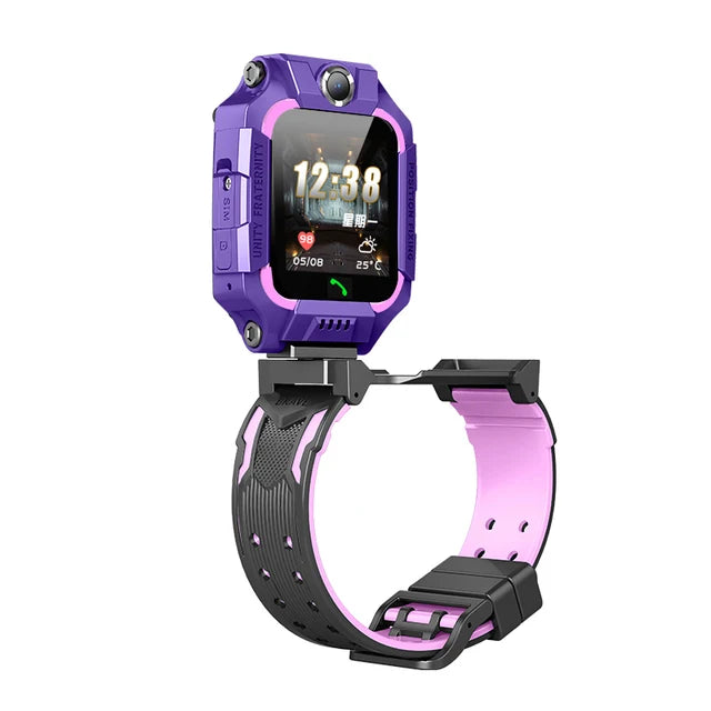 Kids Watch Sim Card SOS Phone Call LBS Positioning Dual Camera IP67 Waterproof Footprint Tracking 360°Flip Alarm Children's Gift