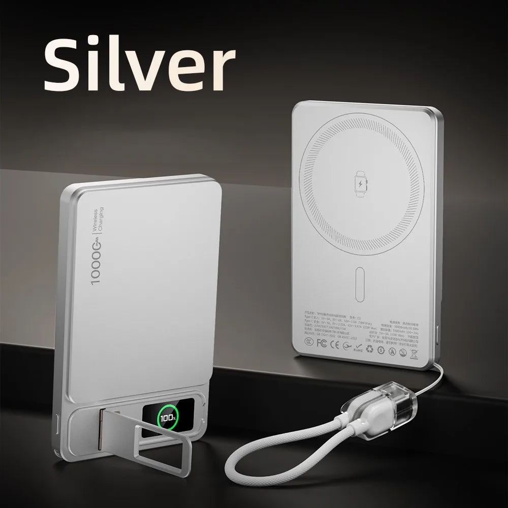3-in-1 MagSafe Magnetic Power Bank – 20W Fast Charge for iPhone 17/16 & Apple Watch | AKT TECH