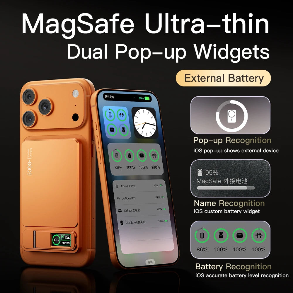 3-in-1 MagSafe Magnetic Power Bank – 20W Fast Charge for iPhone 17/16 & Apple Watch | AKT TECH