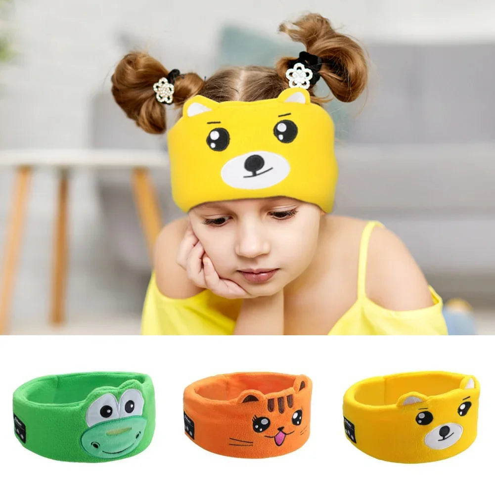 Bluetooth Headphone Kid Sleep Mask Bluetooth 5.0 Stereo Music Player Support Handsfree Soft Music Headband For Children Gifts