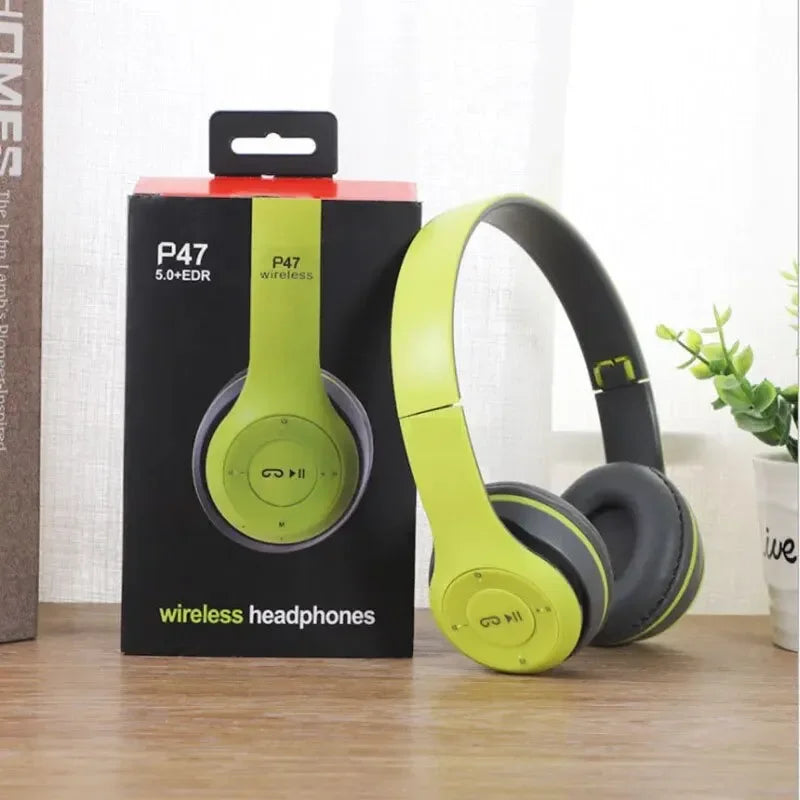 P47 Kids Wireless Bluetooth Headphones – Foldable, HIFI Bass, Built-in Mic | AKT TECH