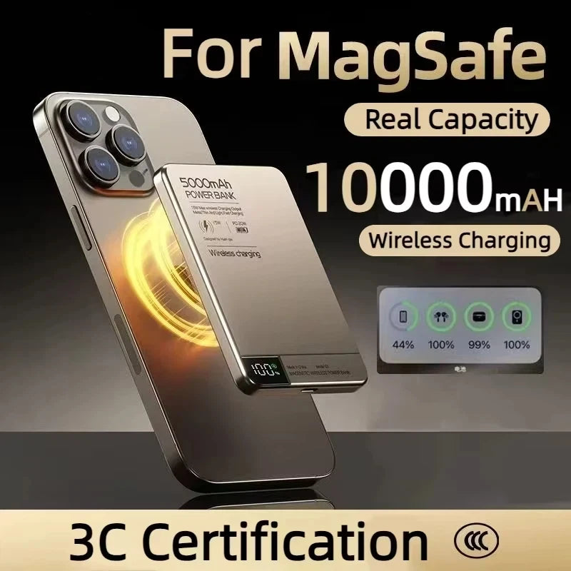 Ultra Wireless Magnetic Power Bank – 120W Fast Charge, MagSafe Compatible | AKT TECH