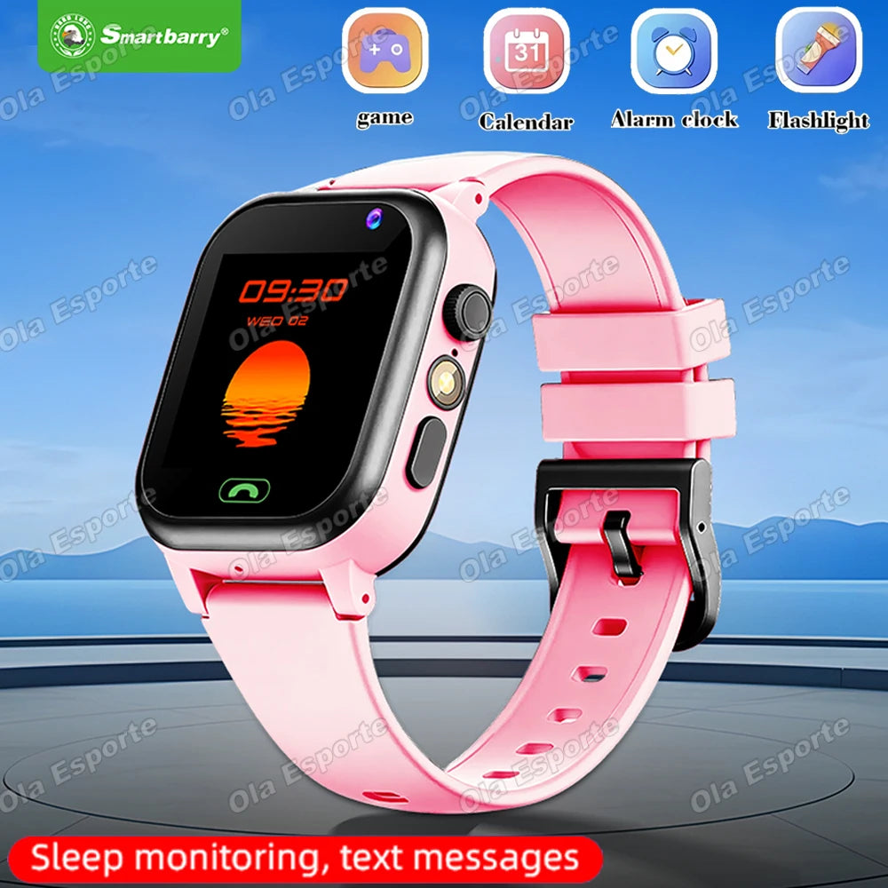 4G SIM Card Kids Smartwatch LBS GPS Positioning Wireless Calling Smart Watch USB Charging Sports Watches For Children 2026 New