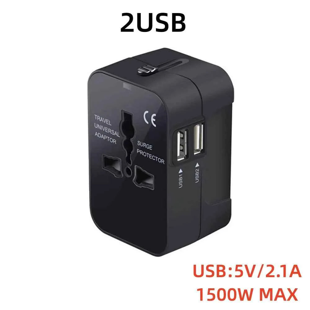 Universal Travel Power Adapter with Dual USB Ports