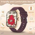 2026 Kids Smartwatch 1.83” HD Touch Screen Three-Ring Health Monitor Games Alarm Calculator Birthday Gift Watch for Children