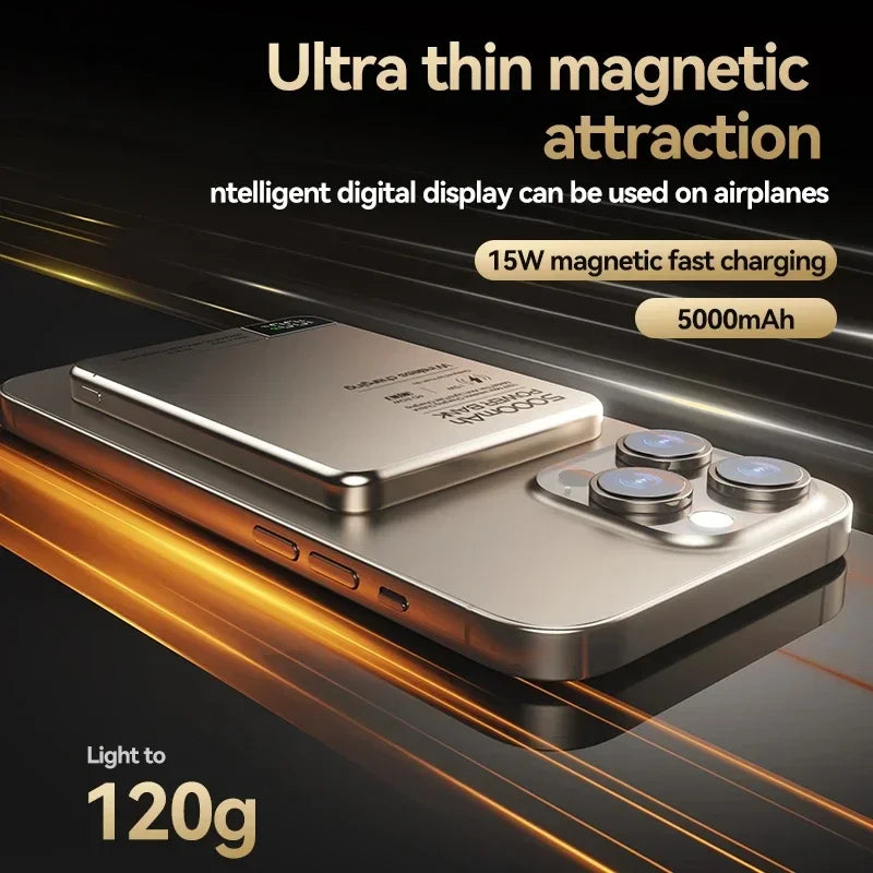 Ultra Wireless Magnetic Power Bank – 120W Fast Charge, MagSafe Compatible | AKT TECH