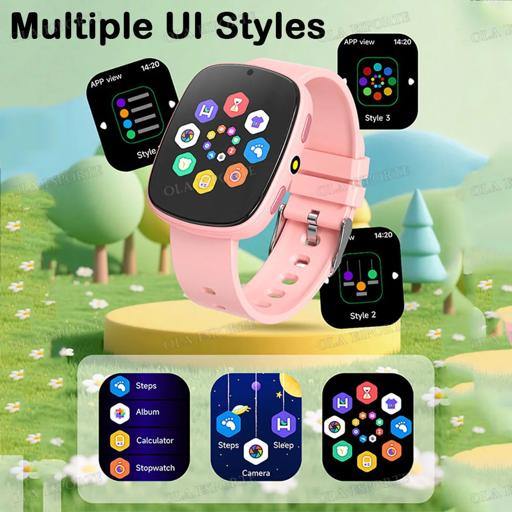 Kids Games Smartwatch 1.83''HD Screen Camera Interesting Games Sleep Monitoring Alarm Clock Calculator Children Watch Gifts HW12