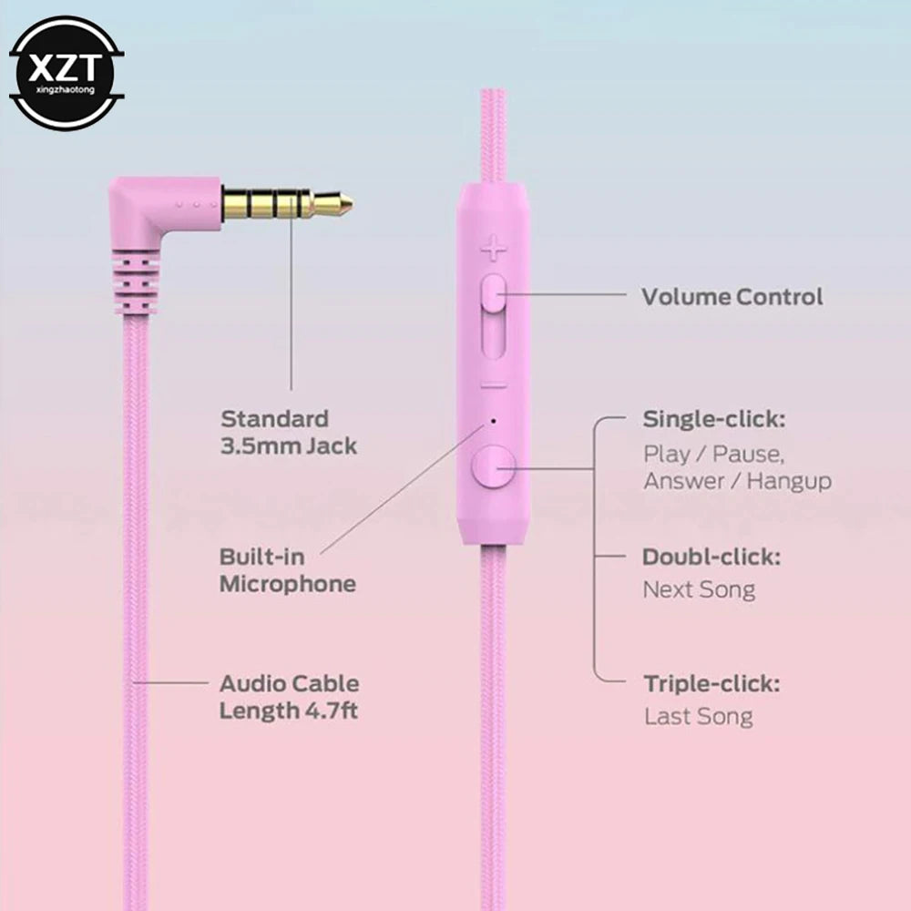 Kids Wired Headphones with Mic – Foldable, Volume-Safe, 3.5mm | AKT TECH