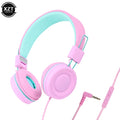 Kids Wired Headphones with Mic – Foldable, Volume-Safe, 3.5mm | AKT TECH
