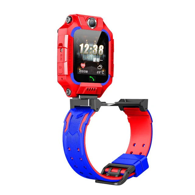 Kids Watch Sim Card SOS Phone Call LBS Positioning Dual Camera IP67 Waterproof Footprint Tracking 360°Flip Alarm Children's Gift