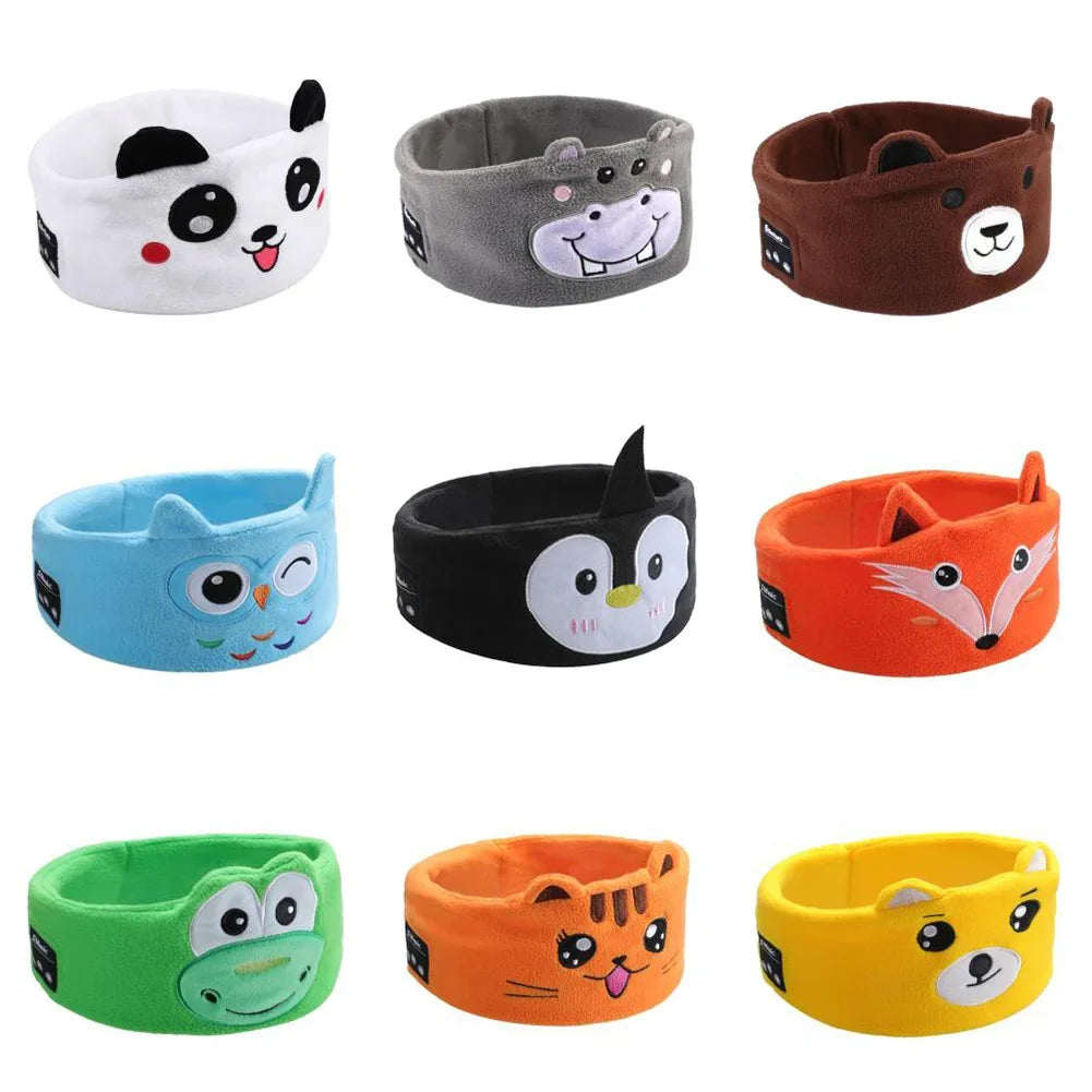 Bluetooth Headphone Kid Sleep Mask Bluetooth 5.0 Stereo Music Player Support Handsfree Soft Music Headband For Children Gifts