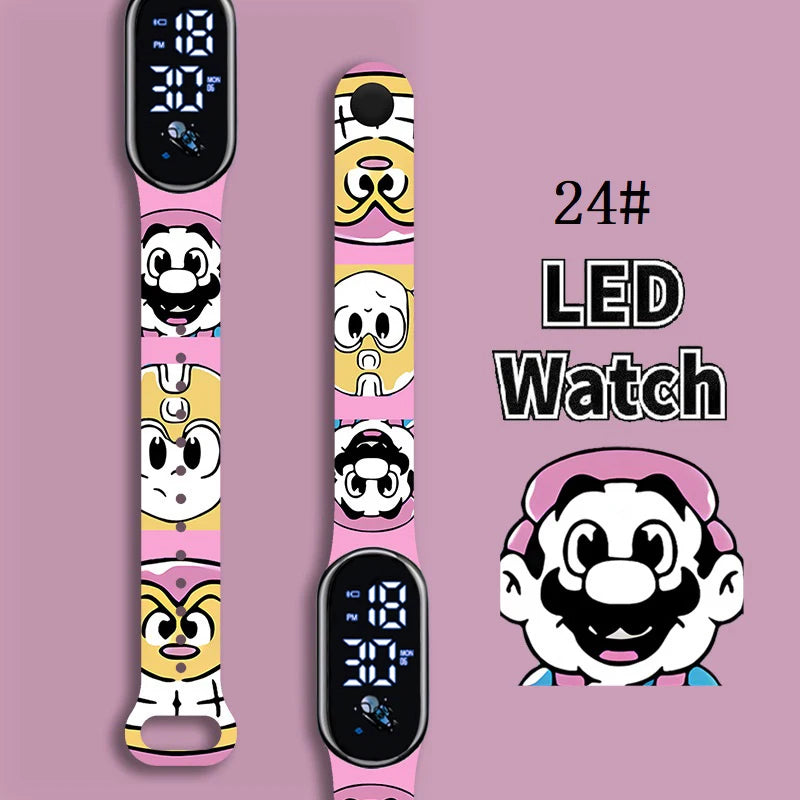 Kids LED Watch Touch Control Digital Watch Silicone Strap Waterproof Sport Wristwatch for Boys Girls Children Birthday Gift