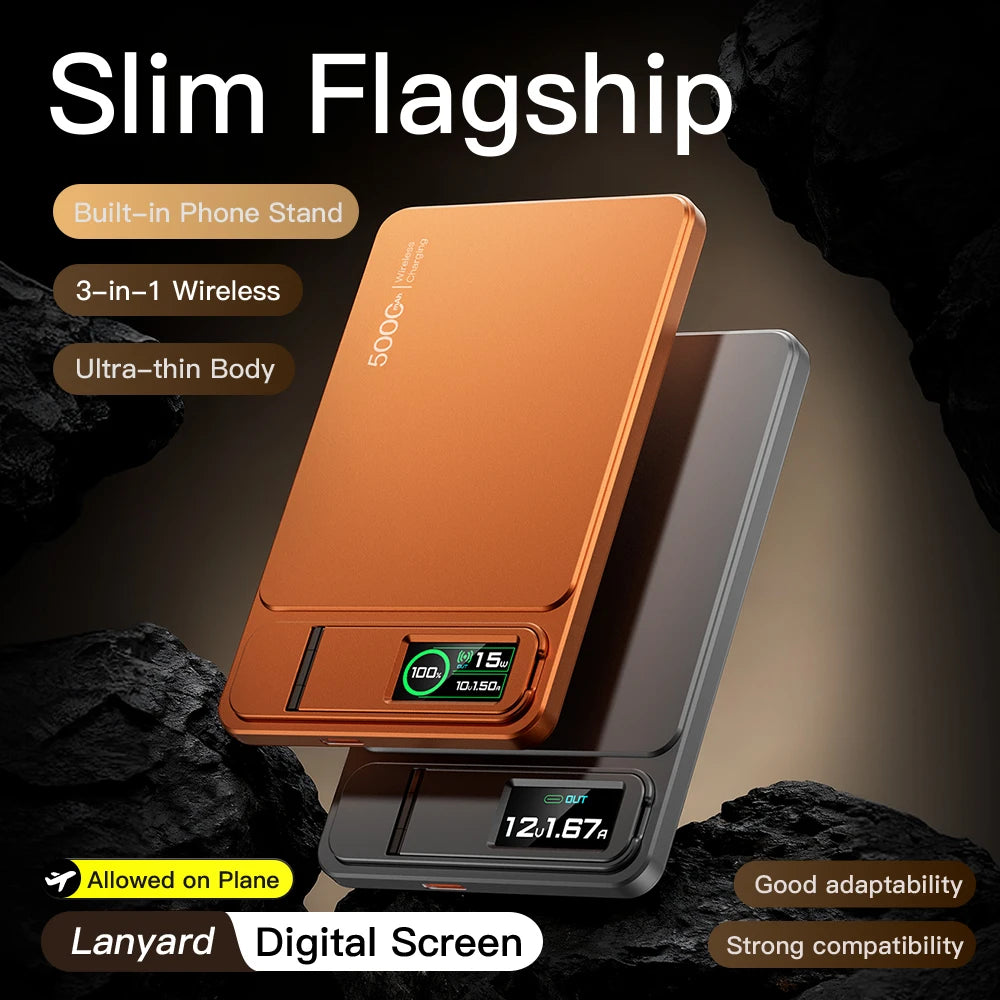 3-in-1 MagSafe Magnetic Power Bank – 20W Fast Charge for iPhone 17/16 & Apple Watch | AKT TECH