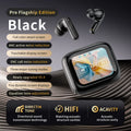 Wireless Touch Control Earbuds with LCD Screen Multi-Language Microphone Headset Compatible Support Earphones