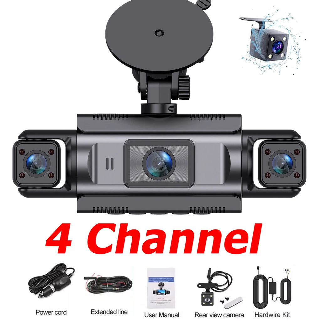 4-Channel 360° WiFi Dash Cam – 1080P Front, Rear, Left & Right Night Vision | AKT TECH