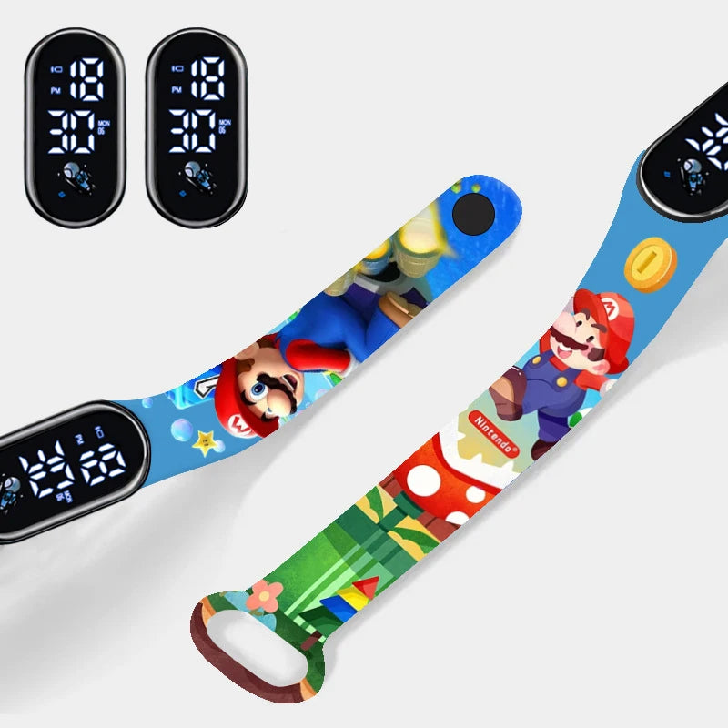 Kids LED Watch Touch Control Digital Watch Silicone Strap Waterproof Sport Wristwatch for Boys Girls Children Birthday Gift