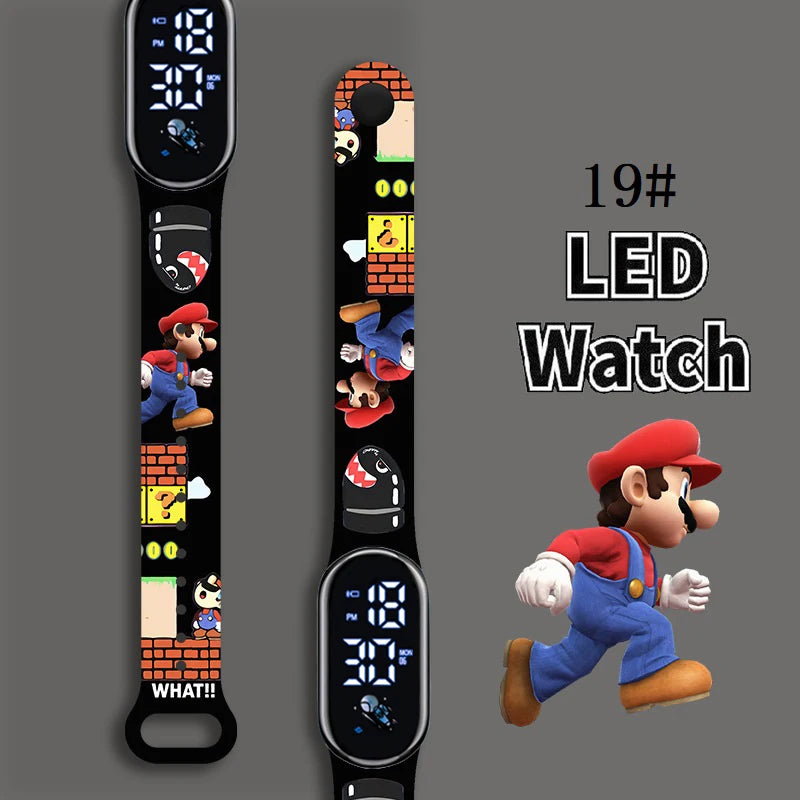 Kids LED Watch Touch Control Digital Watch Silicone Strap Waterproof Sport Wristwatch for Boys Girls Children Birthday Gift