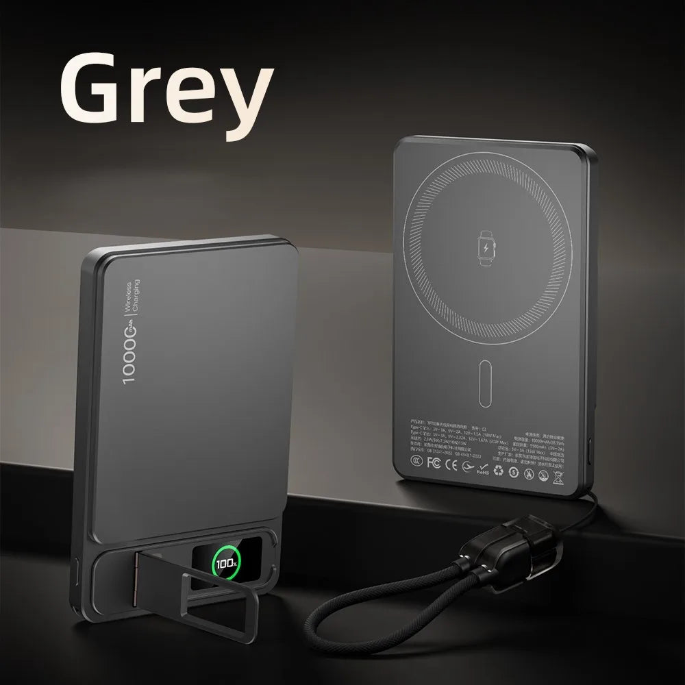 3-in-1 MagSafe Magnetic Power Bank – 20W Fast Charge for iPhone 17/16 & Apple Watch | AKT TECH
