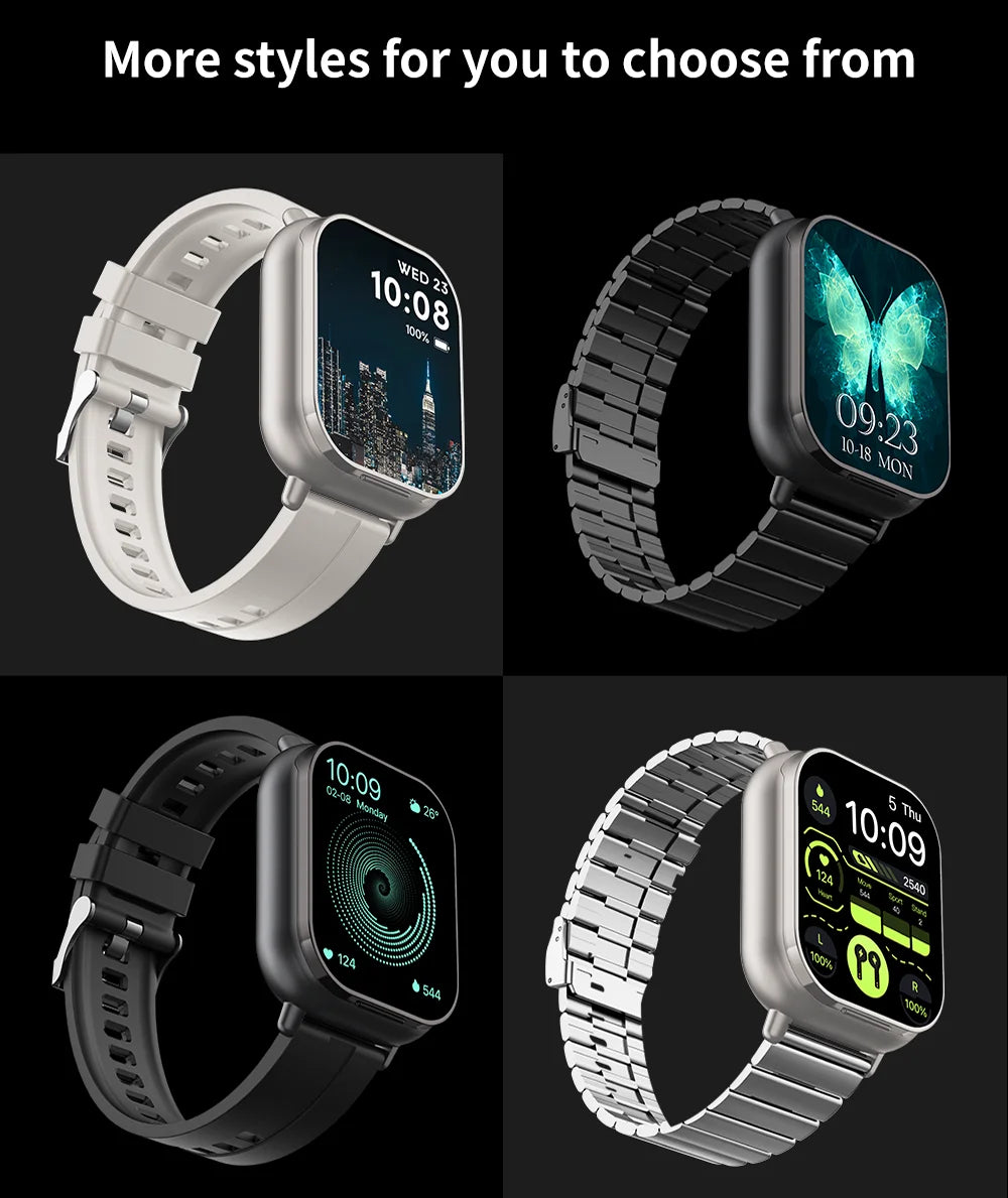 2-in-1 TWS Earbuds Smartwatch with BT Calling, Heart Rate Monitor, Sport Fitness Tracker, Wireless Headphones Watch