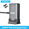 1000W 10-Port GaN Desktop Charging Station – 140W PD Fast Charge for MacBook, Laptop & Phone | AKT TECH