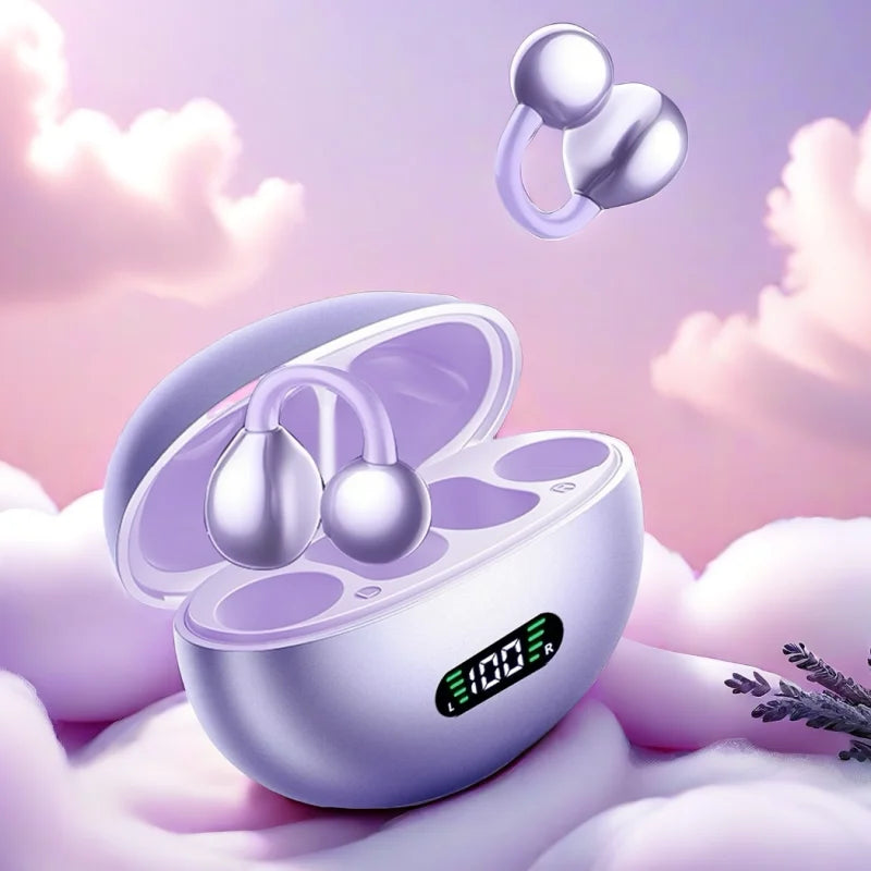 Wireless Bluetooth Earphones Clip-on Q71 Earphone High Sound for Xiaomi Earbuds Led Display Headphones Music Sports Headset