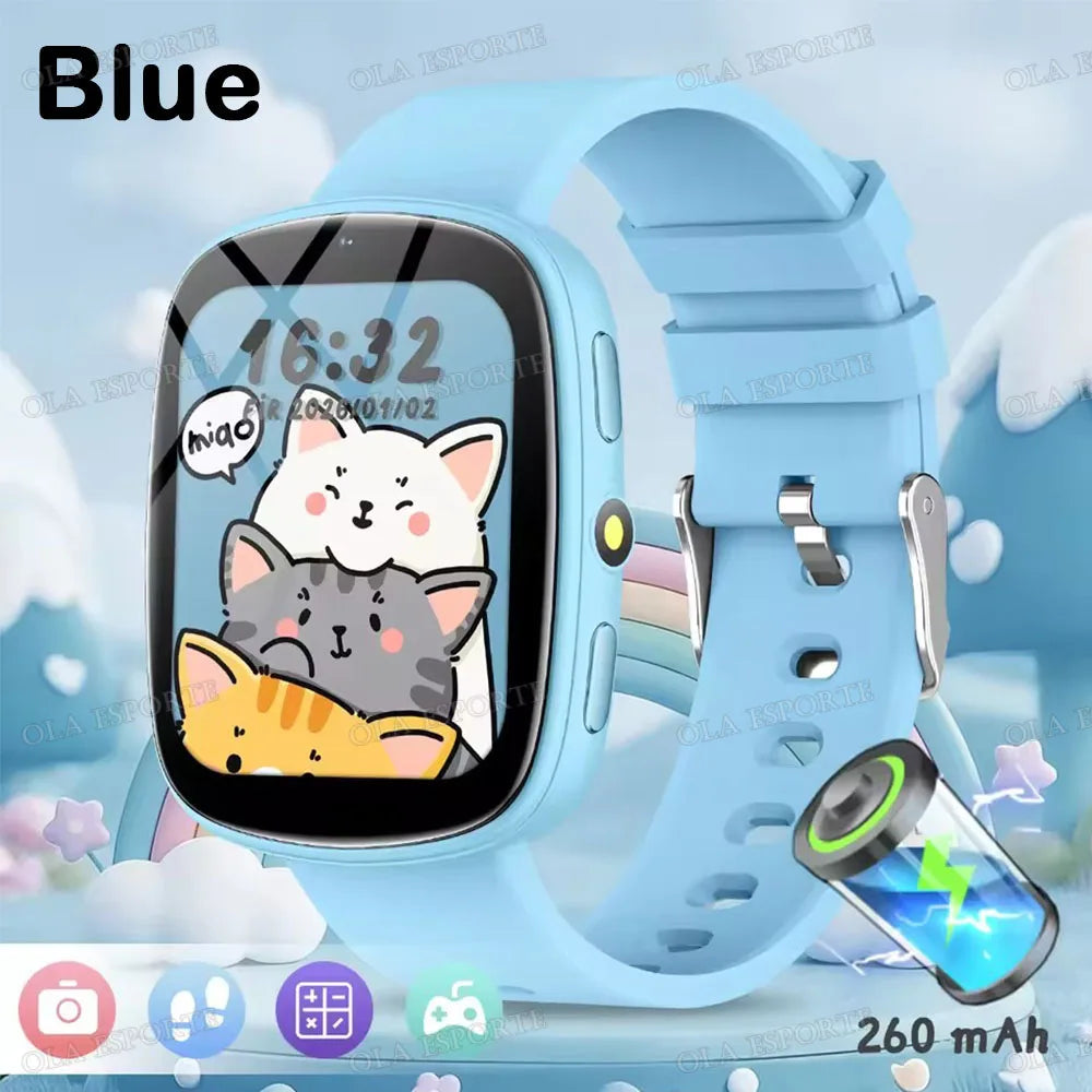 Kids Games Smartwatch 1.83''HD Screen Camera Interesting Games Sleep Monitoring Alarm Clock Calculator Children Watch Gifts HW12