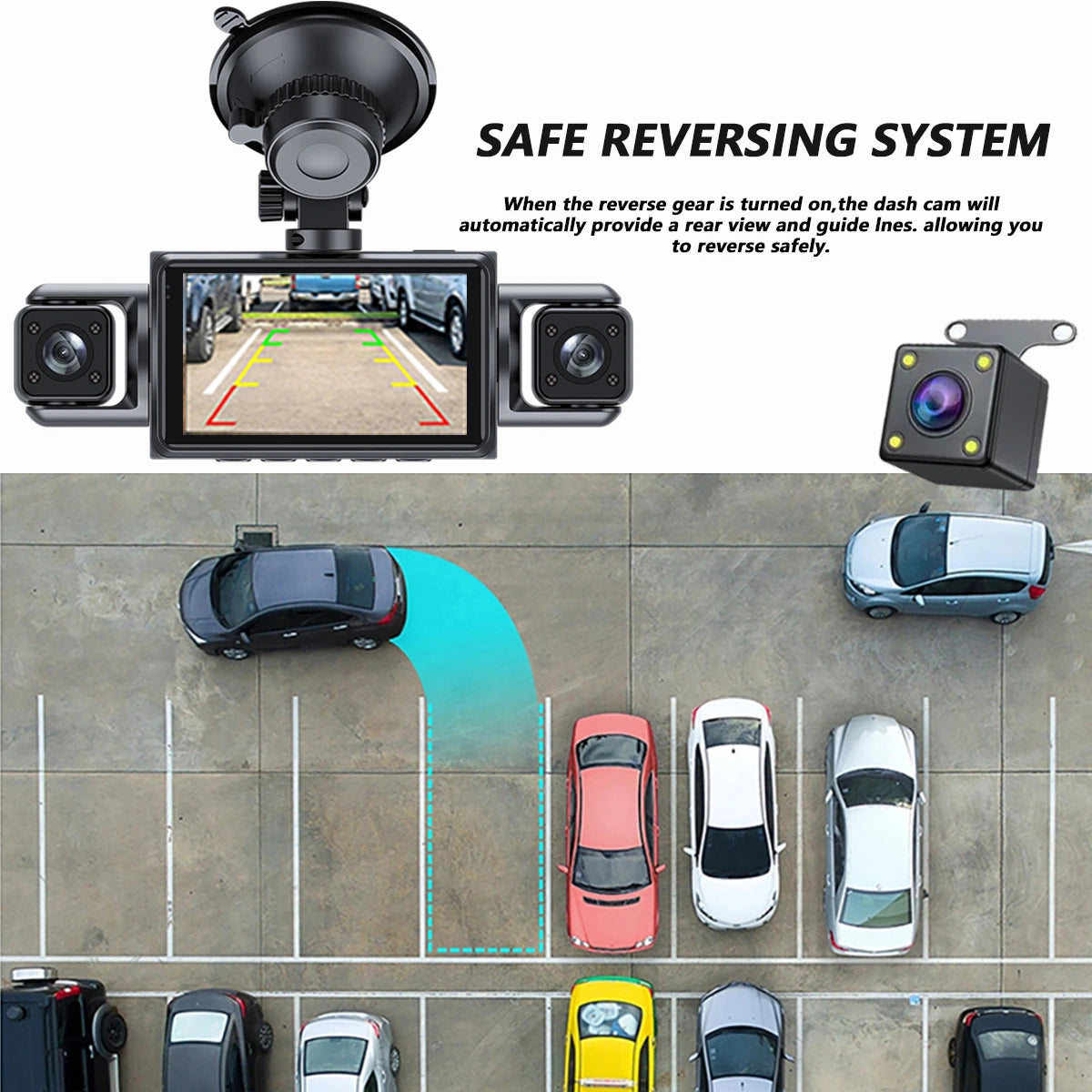 4-Channel 360° WiFi Dash Cam – 1080P Front, Rear, Left & Right Night Vision | AKT TECH